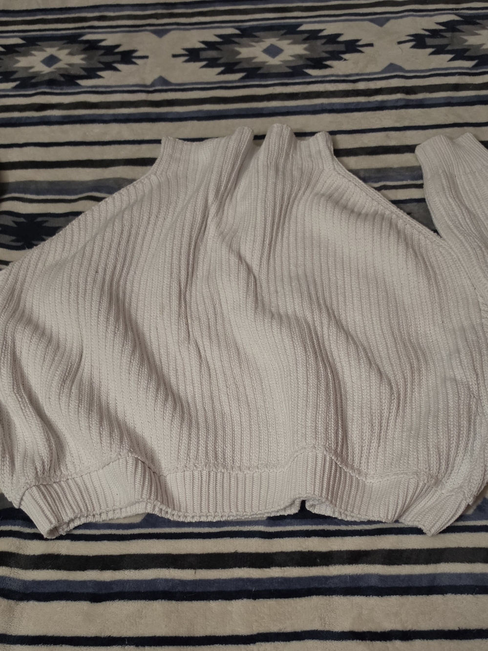 Free People Cream Cable Knit Sweater